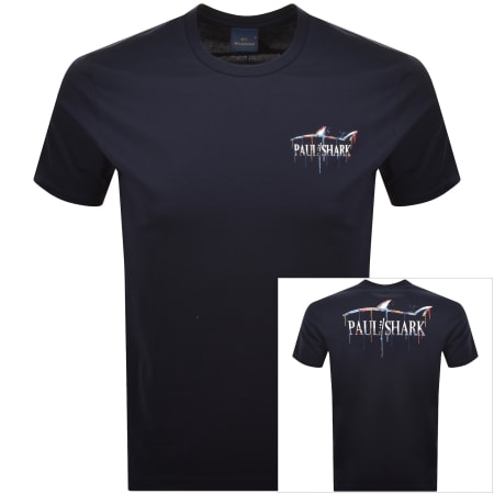 Product image for Paul And Shark Graphic T Shirt Navy