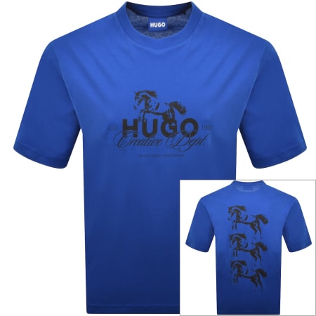 Product image for HUGO Blue Nurobos T Shirt Blue