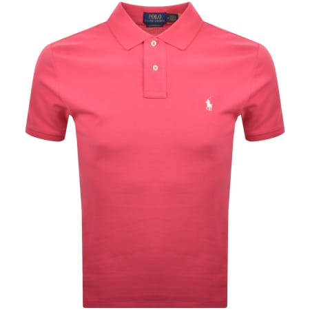 Product image for Ralph Lauren Custom Slim Fit Polo T Shirt Pink