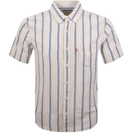 Product image for Levis Sunset Pocket Short Sleeved Shirt Beige