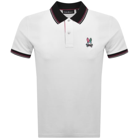 Product image for Psycho Bunny Nate Pique Polo T Shirt White