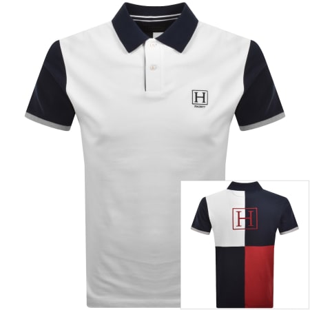Product image for Hackett Heritage Quad Polo T Shirt White