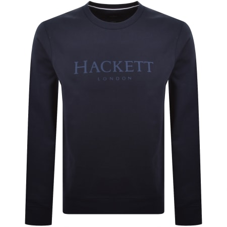 Product image for Hackett Heritage Crew Neck Sweatshirt Navy