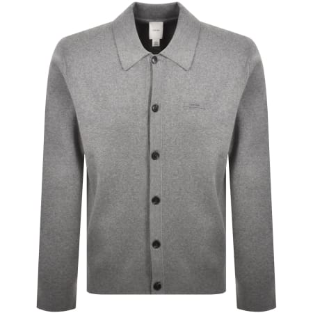 Product image for Calvin Klein Knit Polo Jumper Grey