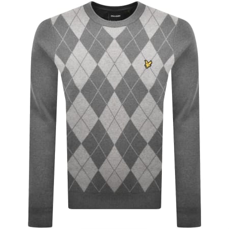 Product image for Lyle And Scott Argyle Knitted Jumper Grey