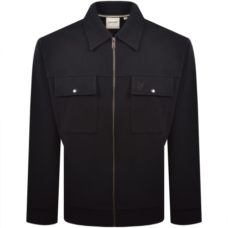 Product image for Lyle And Scott Pique Overshirt Navy