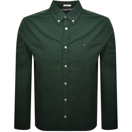 Product image for Tommy Jeans Regular Fit Oxford Shirt Green