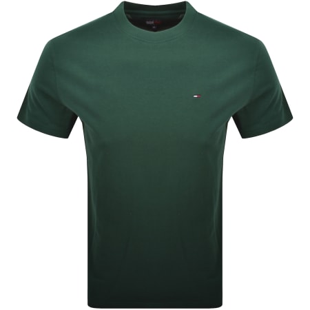 Product image for Tommy Jeans Flag Logo T Shirt Velvet Green