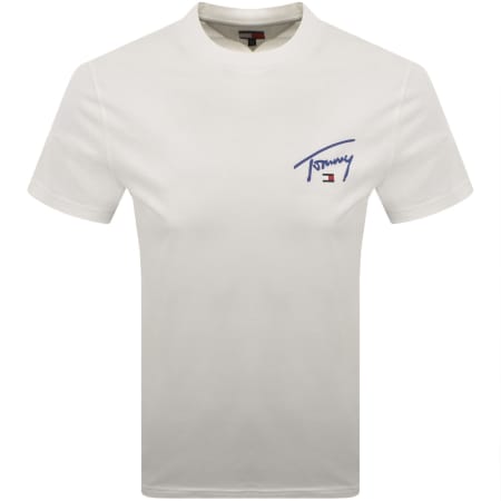 Product image for Tommy Jeans Signature T Shirt Ecru
