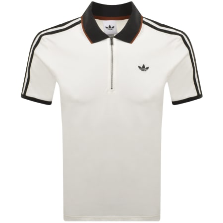 Product image for adidas Originals Three Stripes Polo T Shirt White