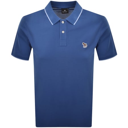 Product image for Paul Smith Tipped Polo T Shirt Blue