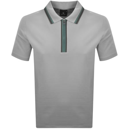 Product image for Paul Smith Tipped Polo T Shirt Grey