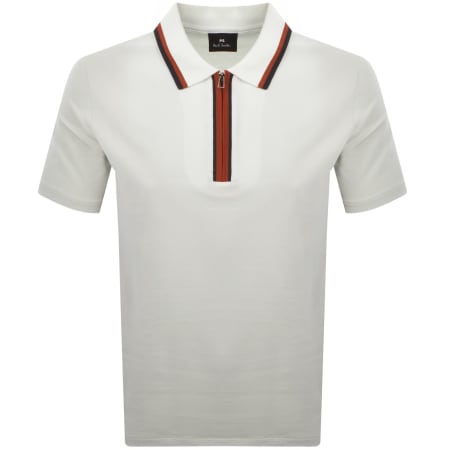 Product image for Paul Smith Tipped Polo T Shirt Off White