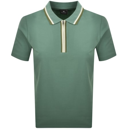 Product image for Paul Smith Tipped Polo T Shirt Green