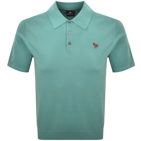 Product image for Paul Smith Knit Polo T Shirt Blue