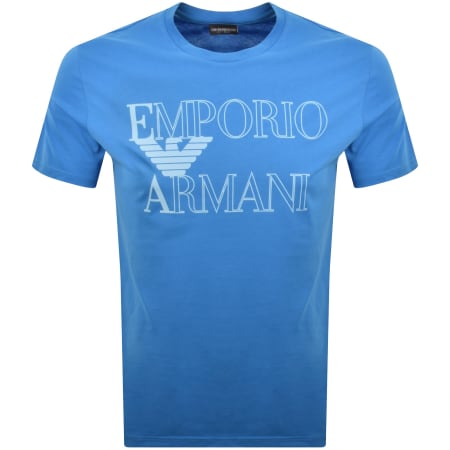 Product image for Emporio Armani Logo T Shirt Blue