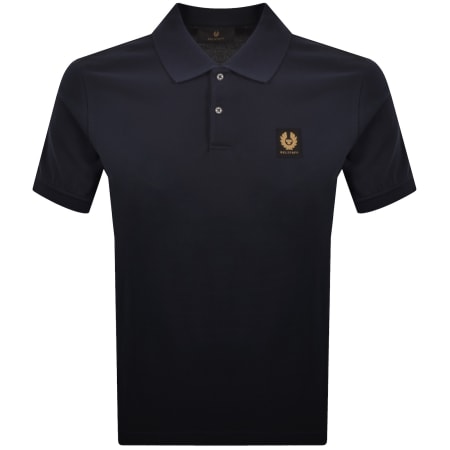 Product image for Belstaff Logo Polo T Shirt Dark Ink Navy