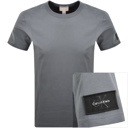 Product image for Calvin Klein Jeans Sueded Badge T Shirt Blue
