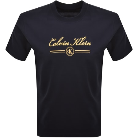 Product image for Calvin Klein Jeans Script T Shirt Navy