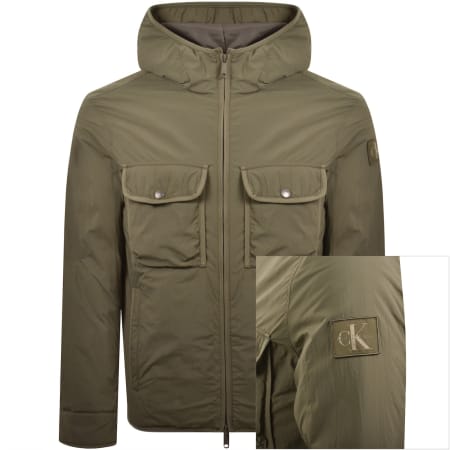 Product image for Calvin Klein Jeans Crinkle Puffer Jacket Green