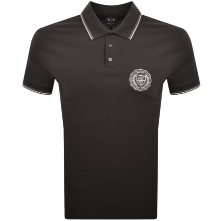 Product image for Armani Exchange Polo T Shirt Licorice Grey