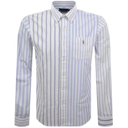 Product image for Ralph Lauren Long Sleeve Stripe Shirt Blue