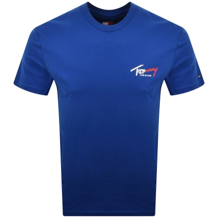 Product image for Tommy Jeans Sign Chest T Shirt Blue