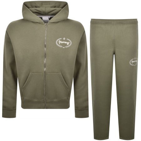 Product image for Money Laurel Sig Ape Zip Hooded Tracksuit Khaki