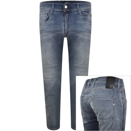 Product image for Replay Anbass Slim Fit Jeans Light Wash Blue
