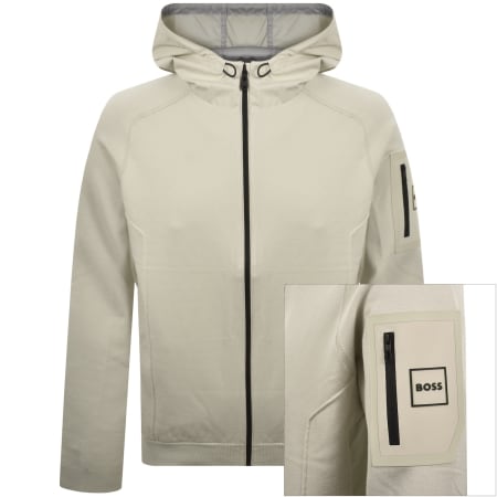 Product image for BOSS Knit Panel Elevate Jacket Beige