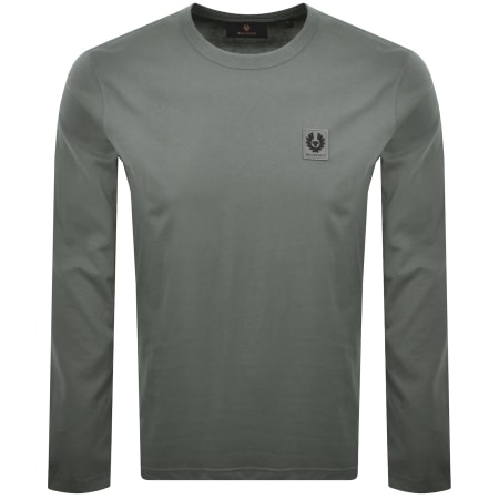 Product image for Belstaff Long Sleeve T Shirt Atlantic Grey