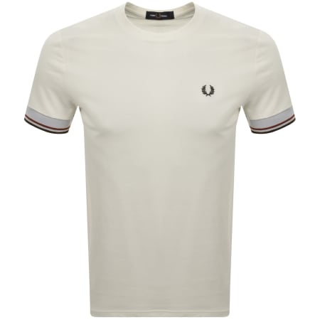 Product image for Fred Perry Twin Tipped Cuff T Shirt Cream