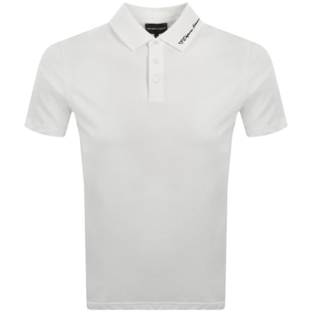 Product image for Emporio Armani Short Sleeved Polo T Shirt White
