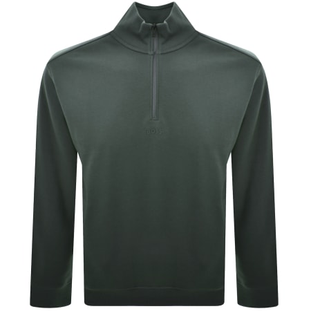 Product image for BOSS Zesmall Zip Sweatshirt Green