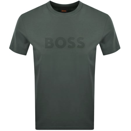Product image for BOSS Regular Fit Logo T Shirt Dark Green