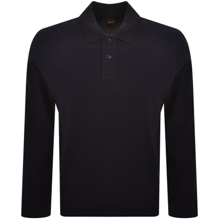 Product image for BOSS Petempestolong Polo T Shirt Dark Blue