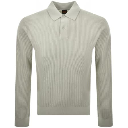 Product image for BOSS Afedro Wool Blend Knit Polo Light Beige