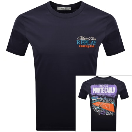 Product image for Replay Graphic T Shirt Navy