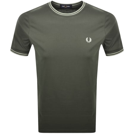 Product image for Fred Perry Twin Tipped T Shirt Field Green