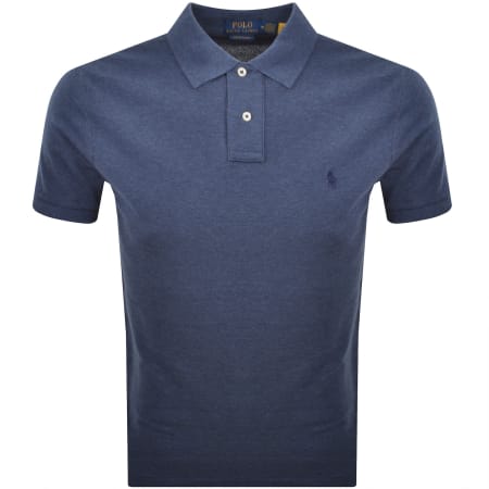 Product image for Ralph Lauren Custom Slim Polo T Shirt Blue