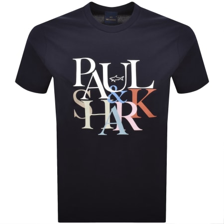 Product image for Paul And Shark Graphic T Shirt Navy