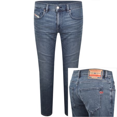 Product image for Diesel D Strukt Slim Fit Mid Wash Jeans Blue