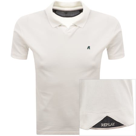 Product image for Replay Short Sleeved Polo T Shirt White