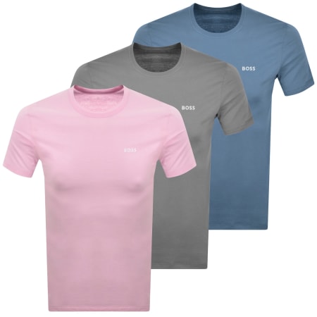 Product image for BOSS 3 Pack Crew Neck T Shirts Multi