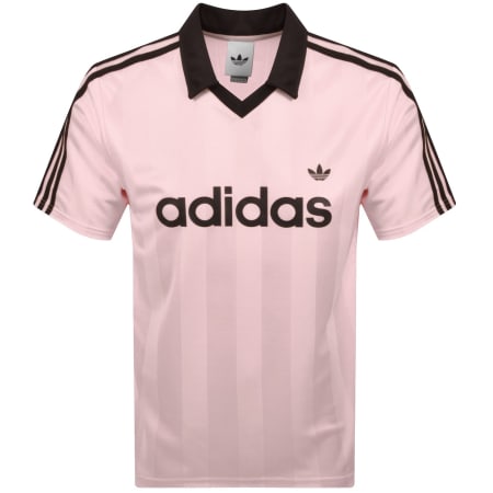 Product image for adidas Originals JSY Polo T Shirt Pink