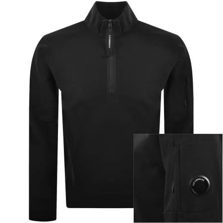 Product image for CP Company Half Zip Sweatshirt Black