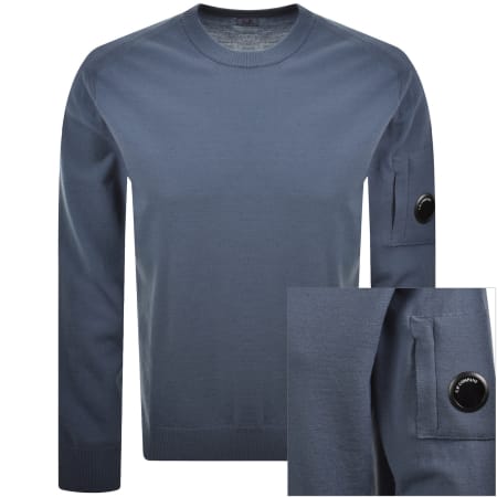 Product image for CP Company Rib Knit Jumper Blue