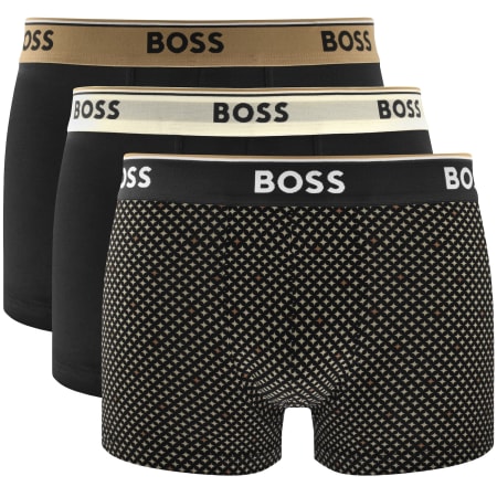 Product image for BOSS Underwear 3 Pack Power Trunks Black