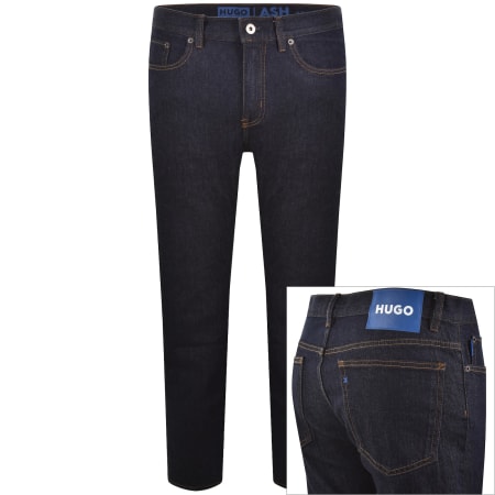 Product image for HUGO Blue Ash Dark Wash Slim Fit Jeans Blue