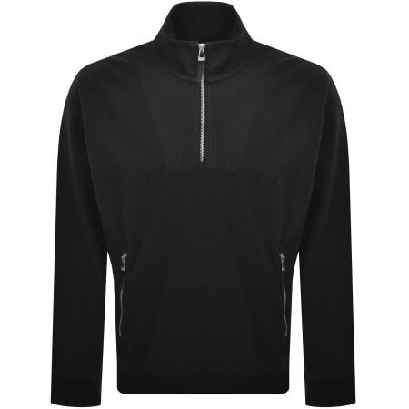 Product image for HUGO Deren Half Zip Sweatshirt Black